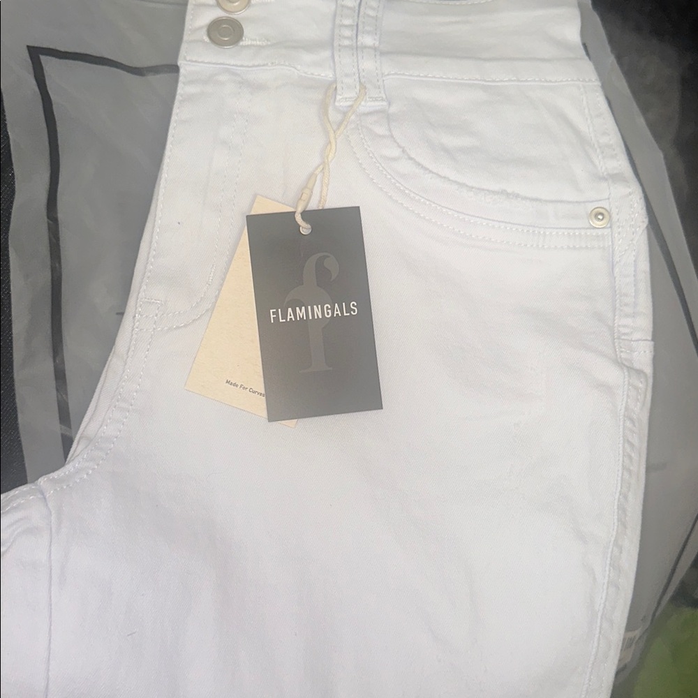Flamingals White Denim Jeans